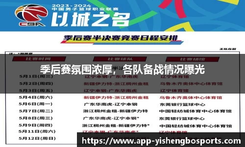 季后赛氛围浓厚，各队备战情况曝光